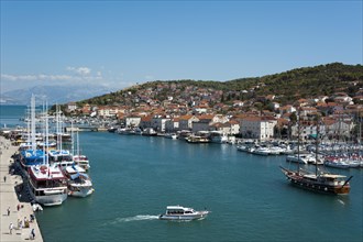 View from Kamerlengo Castle of the harbour with the promenade