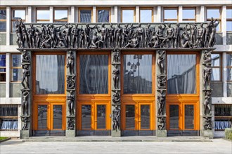 Slovenian Parliament with the portal designed by Zdenko Kalin and Karel Putrih