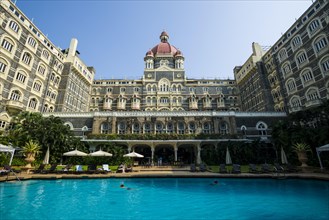 The swimming pool inside the Colaba Taj Mahal Palace Hotel