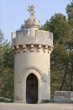 Historic watchtower at the Abbey of Saint Michel de Frigolet