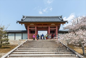 Visitors at the gate of Ninna-ji Temple