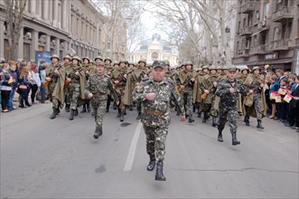 Parade commemorating the liberation of Odessa from the Nazis