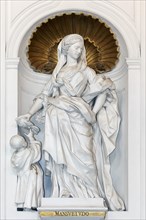 Baroque female statue 'Virtue of Meekness' by Giacomo Serpotta