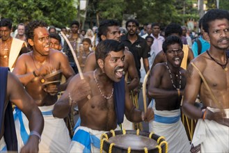 Drummers at a temple festival