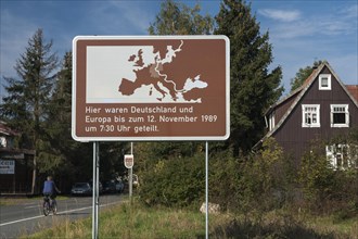 Road sign German unity