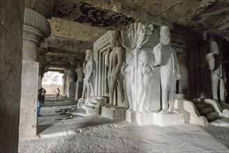 Stone sculptures in cave 29