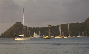 Sailing at twilight near Rodney Bay