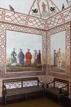 Frescoes with Chinese figures
