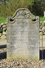 Speaking gravestones in the cemetery of Nebel