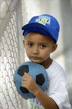 Brazilian boy with soccer ball