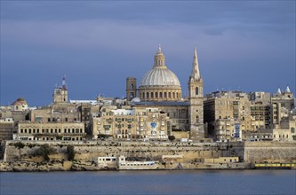 Valletta with the Carmelite Church