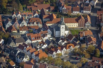 Aerial view of Weidenbruck with the Franciscan Monastery of Wiedenbruck