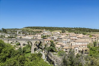 View of the historical village of Minerve