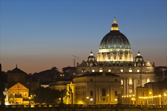 St. Peter's Basilica at dusk