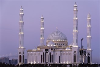 Nur-Astana Mosque at dusk