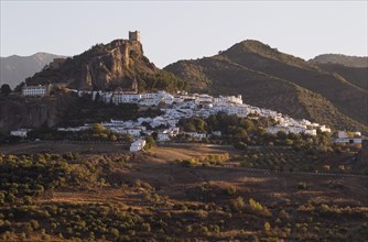 The White Town of Zahara de la Sierra below a Moorish castle