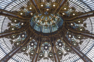 Detail of the dome of the Galeries Lafayette department store