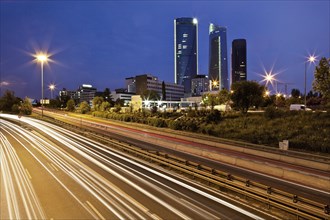 Three office towers of the Cuatro Torres Business Area