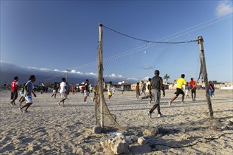 Omanis playing football
