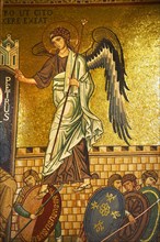 Byzantine mosaics of scenes from the bible at the Palatine Chapel or Cappella Palatina