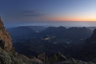 View from Pico de las Nieves into the valley