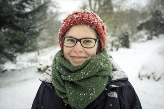 Young woman in the snow