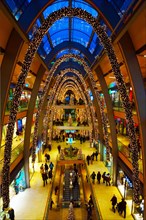 Christmas decorations in the Europa Passage shopping centre