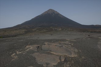 Volcanic landscape and the volcano Pico do Fogo