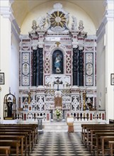 Main altar with marble inlays