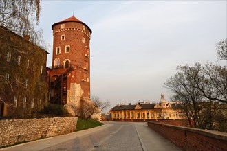 Bastion or watch tower and Wawel Castle