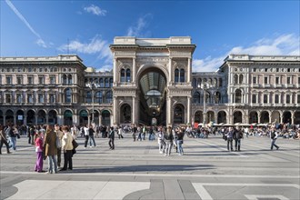 Piazza del Duomo with Galleria Vittorio Emanuele II shopping arcade