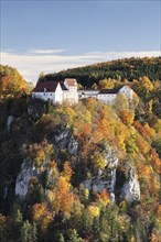 View over Danube Gorge towards Burg Wildenstein Castle
