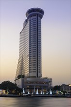 The Hilton Hotel in the evening light