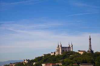 Fourviere Hill with Basilica of Notre-Dame, Lyon