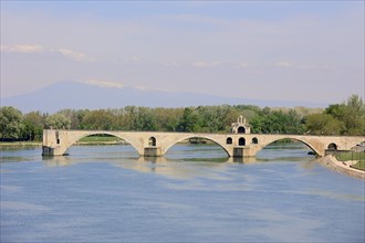 Pont Saint Benezet bridge across the Rhone river