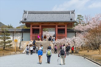 Visitors at the gate of Ninna-ji Temple