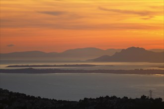 Sunset over the Esterel Mountains