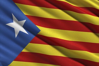 Catalan flag waving in the wind