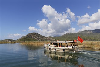 Excursion boat in the Dalyan Delta