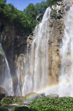 Rainbow at a waterfall