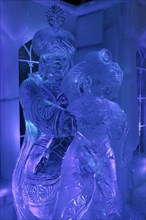 Oriental couple made of ice