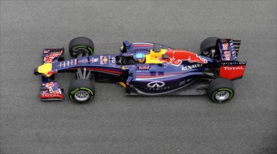 Sebastian Vettel in the Red Bull RB10