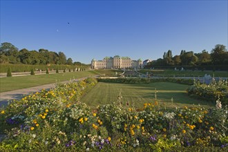 Gardens with Schloss Belvedere Palace