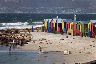 Colourful beach houses in Muizenberg