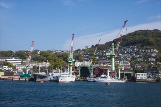 Wharf in the harbour of Nagasaki