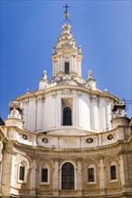 The lantern of the baroque church Sant'Ivo alla Sapienza