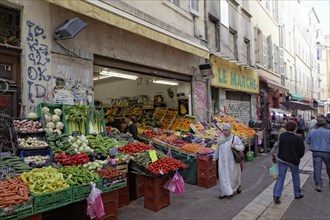 Marche des Capucins market in the district of Noailles, Marseille