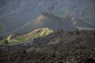 Secondary crater in the lava field of the Pico do Fogo volcano