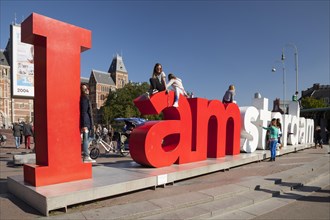 I AMsterdam letters at Museumplein square