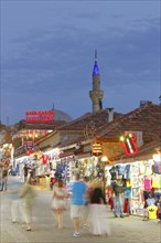 Old street with shops and the Selimiye Mosque